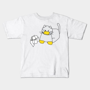 Corona Cat Yellow Kids T-Shirt